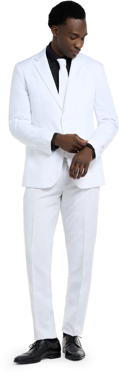 OppoSuits White Knight - Mannen Kostuum - Wit - Maat 46