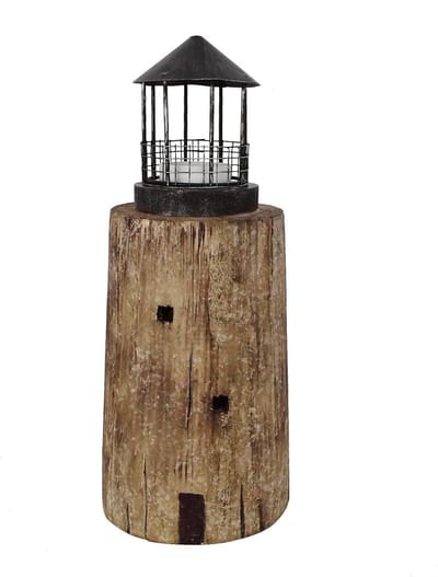 Decoratieve Vuurtoren Lantaarn - Maritieme Kaarsenhouder voor Binnen en Buiten