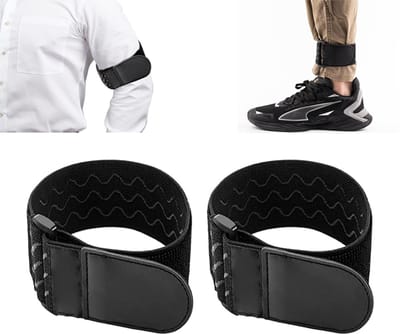 2 stuks - Broek clip fiets - Verstelbare Enkelbanden - Broekklemmen - 46x5cm - Elastische Broekklem Fiets met Klittenband - Multifunctioneel voor enkel, been, laarzen en snoerbundeling