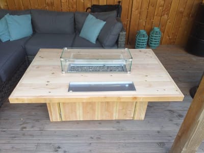 Vuurtafel Tree Terrasverwarmer Douglas hout 100x150x50cm
