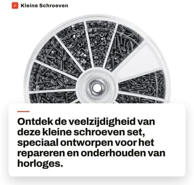 Dailygoods- Schroeven Set van 600 Stuks - Schroeven M1/M1.2/M1.4/M1.6 - Moeren Kit - Voor Horloges - Inclusief Opbergdoos - Schroefset