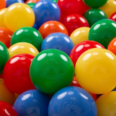 KiddyMoon Kinderballen 6 cm 200 Stuks - Speelballen voor Ballenbad - Ballenbak Ballen voor Kinderen - Geel Groen Blauw Rood Oranje