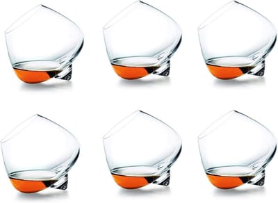 Set van 6 gepersonaliseerde whiskeyglazen, vintage cocktailglazen voor whisky en bourbon, elegant cadeau voor liefhebbers van sterke dranken, 200-300ml