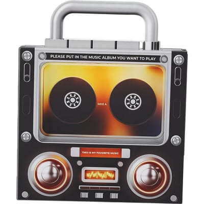 Aimants de réfrigérateur Musique Rétro avec Lecteur Set 256G Aimant de réfrigérateur Cassette Rétro Lecteur de Musique NFC Cadeaux Cools gray