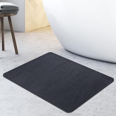 Zachte en Absorberende Antislip Badmat voor Badkamer en Douche - Wasbare en Sneldrogende Badmat 40x60cm in Marineblauw