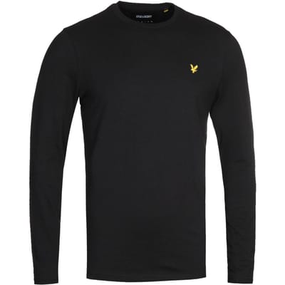 Lyle & Scott gitzwart T-shirt met lange mouwen