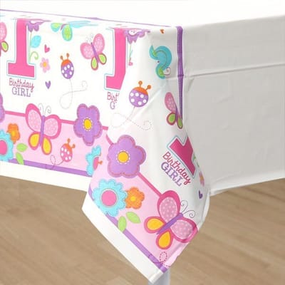 Amscan Tafelkleed 1 Jaar Sweet Birthday Meisjes 135 X 260 Cm