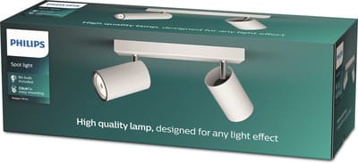 Philips Kosipo opbouwspot - 2-lichts - wit