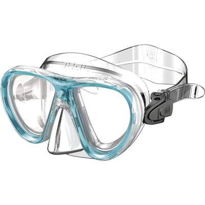 Seac Bella zachte snorkel en zwemmasker voor kinderen - Gekleurde of doorzichtige silicone - Dubbele lens - Transparant/aquamarijne