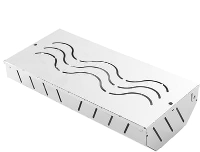 Rookoven Doos - BBQ Accessoire - Barbecue Smaak - Roestvrij Staal - 24.5 cm - Zilverkleurig