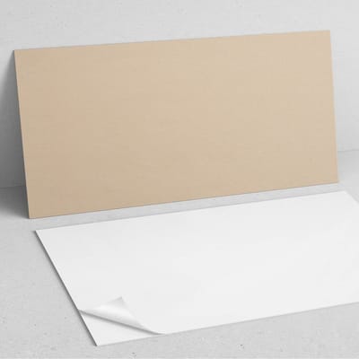 Coloray Wandpanelen Zelfklevend - Kleur beige PVC Wandpaneel - 100 cm x 50 cm - Beige Wandbekleding Zelfklevend - 1 stuk - Eénkleurige Wandpanelen Zelfklevend - Wandbord Keuken - Wandpaneel Badkamer