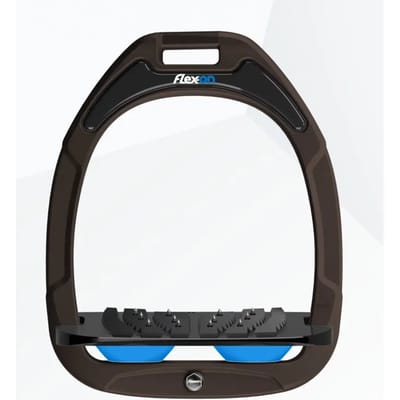 Veiligheidspantoffels voor paardrijden, schuin grip, bruin/zwart/blauw Flex-On Safe-On