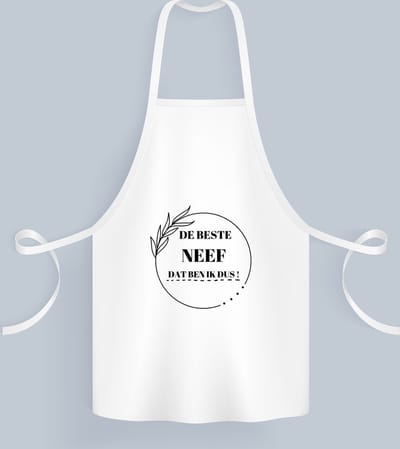 Akyol - de beste neef dat ben ik dus Keukenschort - Neef - beste neef - liefste neef - verjaardag - cadeau - kado - bedankje - 82 bij 71 cm