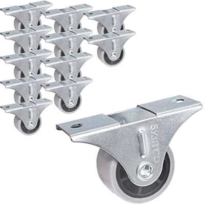 Kleine 30 mm meubelwielen - Pack van 12 grijze rubberen wielen voor meubels