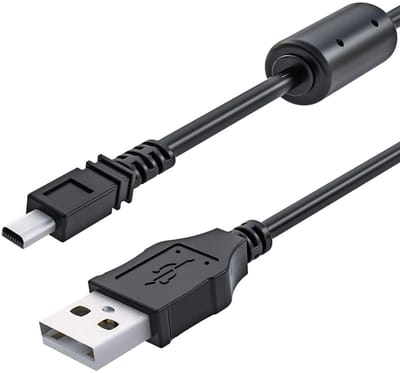 Oplaad- en datakabel 8 Pin 1,5 m voor digitale camera's, compatibel met Sony Cyber-shot modellen