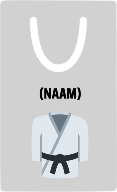 Hacebo® - Karate met eigen naam metalen boekenlegger - Sport - Karateka - Sport Bladwijzer boekenleggers - 7.6 cm x 5cm