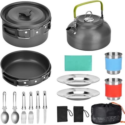 Draagbare Campingkookset voor 2-4 Personen