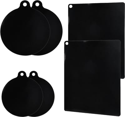 Set van 6 inductiematten voor kookplaatbescherming, silicone matten, hittebestendige dekking en kookoppervlak bescherming