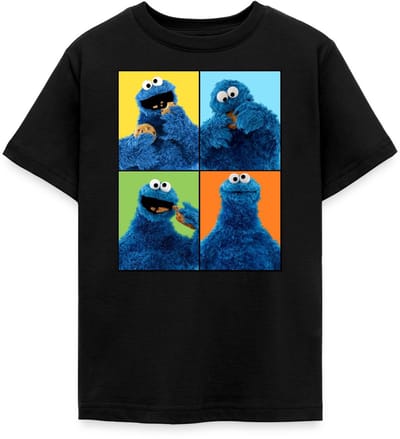 Sesamstraat Koekiemonster Kunst T-Shirt Tiener