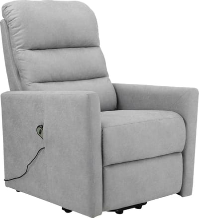 Messi - Elektrische relaxfauteuil met liftup in lichtgrijs (107 x 75 x 94 cm)