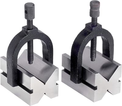 Paar V-blokken ø 30 mm - verstelbare opspanbeugels MW Tools VBL3001