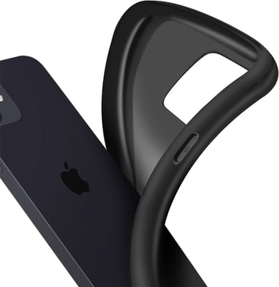 Just in Case hoesje geschikt voor iPhone 12 / 12 Pro Hoesje Siliconen - Flexibele Case - Zwart