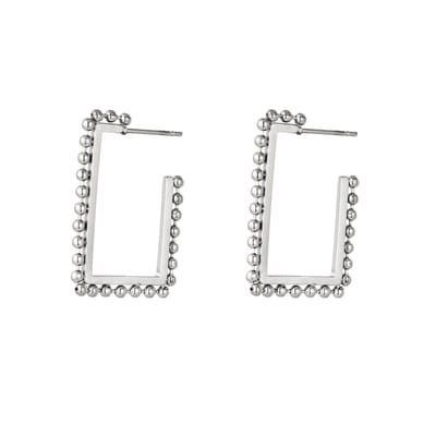 Oorbellen vierkante stip - Yehwang - Oorbellen - One size - Zilver