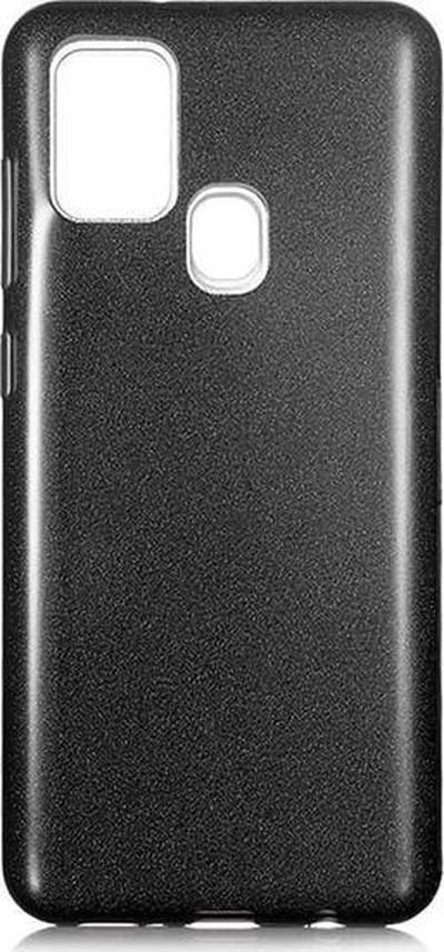 Backcover Hoesje Geschikt voor: Samsung Galaxy M21 Glitters Siliconen TPU Case Zwart - BlingBling Cover