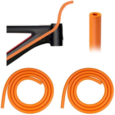 Dailygoods- Fiets Geluidsabsorberende Kabelbeschermingsbuis - 1.5m - 2 Stuks - Geschikt voor Kabels tot 6mm - Hoogwaardige Geluidsisolatie - Oranje - Kabelbescherming