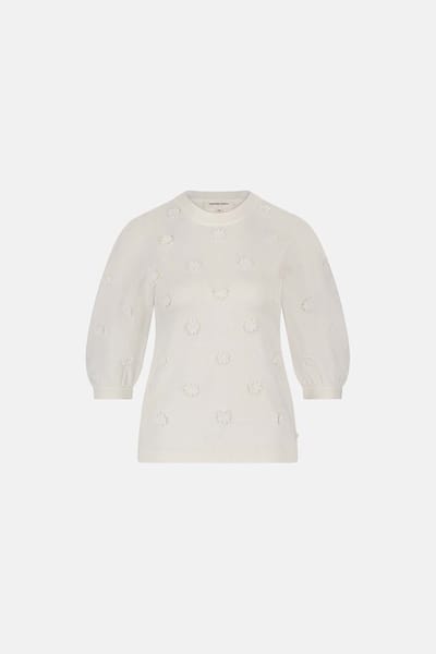 Fabienne Chapot Hilly Patch Pullover Tops & T-shirts Dames - Shirt - Wit - Maat M