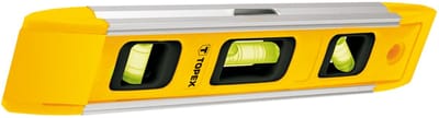 Topex Torpedo - Magnetische Waterpas - 230 mm - Kunststof Korpus - Drie Libellen