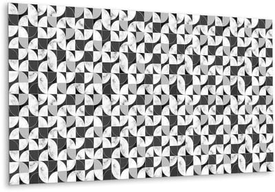 Tulup PVC Wandpaneel - Geometrische Mozaïek Vinyl Wandpaneel - 100 cm x 50 cm - Grijs Wandpaneel Zelfklevend - 1 stuk - Wandpaneel Zelfklevend - Marmer Wandpaneel - Vinyl Wandpaneel - Plaktegels Keuken en Badkamer
