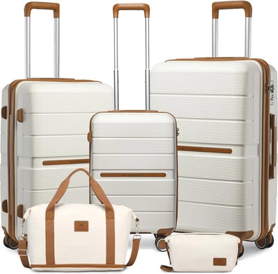 3-delige Reisbagage Kofferset met TSA-slot - Lichtgewicht Reiskoffers (55+66+76 cm)