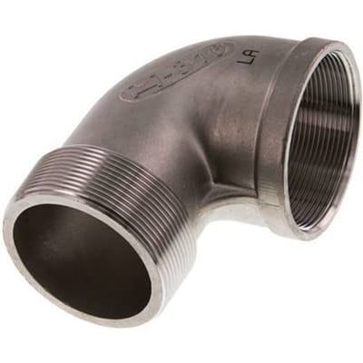 Rp 2 1/2'' x R 2 1/2'' F/M RVS L-Fitting 90graden 16 Bar - FL2E-FM-SH-212R