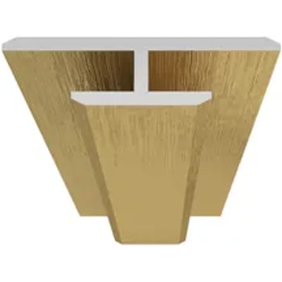 Verbindingsprofiel In Geborsteld Goud Aluminium Voor Wandpanelen - 20x5x2100 Mm