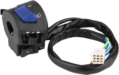 Allecto - Stuurschakelaar Motorfiets - 12V - Duurzaam en Weerbestendig - 7/8 Inch - Met Claxon en Ontsteking - Geschikt voor Diverse Motoren - Incl...