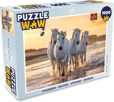 Puzzel Paarden - Water - Strand - Dieren - Legpuzzel - Puzzel 1000 stukjes volwassenen