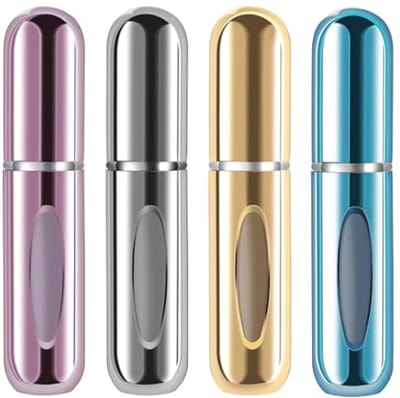 Mini Parfum Flesje - Spuitfles - Reisflesjes Handbagage - Leeg - Navulbaar - met een Transparant Venster - Makkelijk te Vullen - 5ml - 4 Stuks