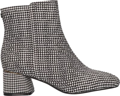 La Strada Enkellaars Zwart Wit Textiel - Damesschoenen - Maat - 36