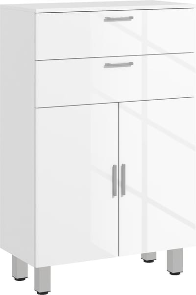 kleankin-Badkamerkast-60x30x93cm-Panneaux de particule-Blanc