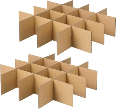 Kartonnen Doosverdelers - Verpakkingsmateriaal - Bescherming Breekbare Items - Slimme Vakindeling - 335 x 8 cm - Khaki