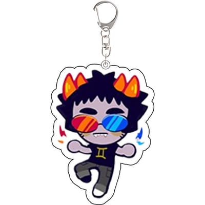 Jeu Gamzee Makara Eridan Ampora Feferi Peixes Kanaya Maryam Vriska Serket Version Q Porte-clés Acrylique Cadeau de la Saint-Valentin blue