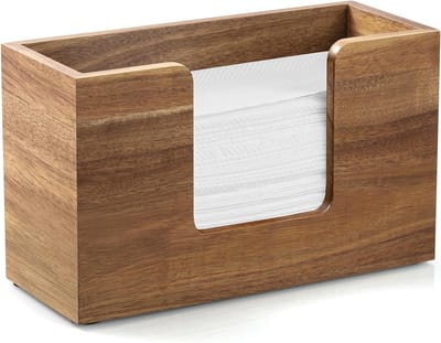 Papieren handdoekdispenser - Servethouder aanrecht - Keuken Ordenen - Meervoudige vouwen - 16.7 x 28 cm - Acacia