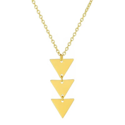 Marama Astra Driehoek Ketting Goud – Lange Stainless Steel Damesketting met Geometrische Hanger – Nikkelvrij – Verstelbaar 75 + 7 cm