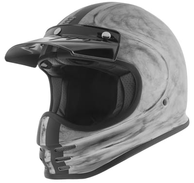 Bogotto V381 Schergo Fiberglass Mat Silver Motorhelm - Helm