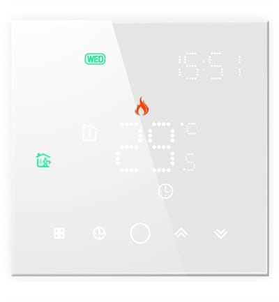 Slimme Thermostaat - Temperatuurregelaar App - Comfort Verhoging - Wekelijks Programmeerbaar - 16A Belasting - Zwart