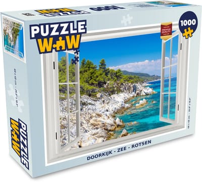 Puzzel Doorkijk - Zee - Rotsen - Legpuzzel - Puzzel 1000 stukjes volwassenen