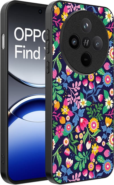 Smartphonica Telefoonhoesje Geschikt voor Oppo Find X8 met bloemen opdruk - TPU backcover case flower design geschikt voor Oppo Find X8