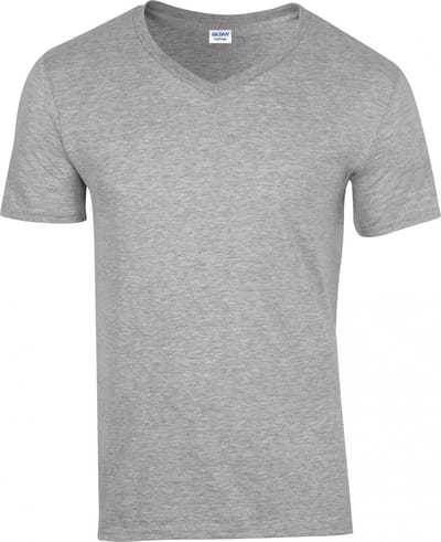 Gildan Softstyle Euro Fit Adult V-neck T-shirt GI64V00 - RS Sport Grey - M