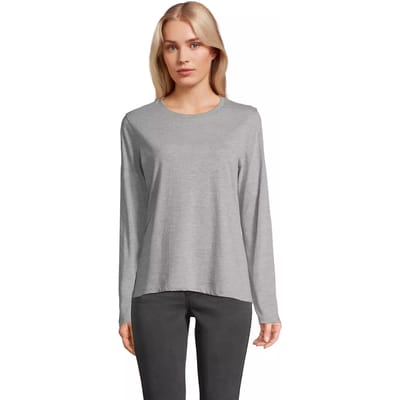 SOL'S Women´s Monarch Long Sleeve T-Shirt L04443 - Grey Melange - 3XL